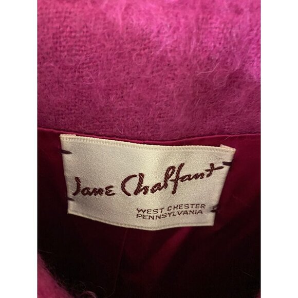 Vintage Jane Chafant Magenta Button Front Union Tag Coat - Med/Large - Picture 2 of 13